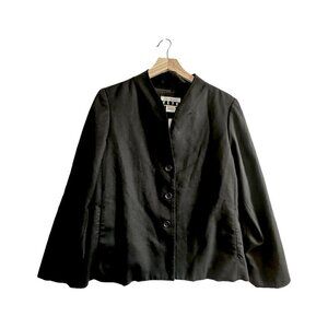 Issey Miyake FETE Black Wool Jacket, Size 4 (of 1-5)